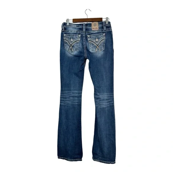 Miss Me Boot Women’s Size 27 Cotton Light-Blue Low Rise Jeans M3444B55 - Picture 2 of 15